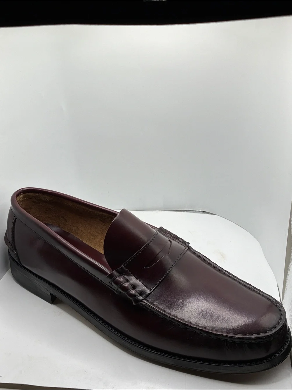 CLASSIC COLLECTION MENS LEATHER OXFORD/ NEW/ CASUAL/ P. LOAFER/ 13D